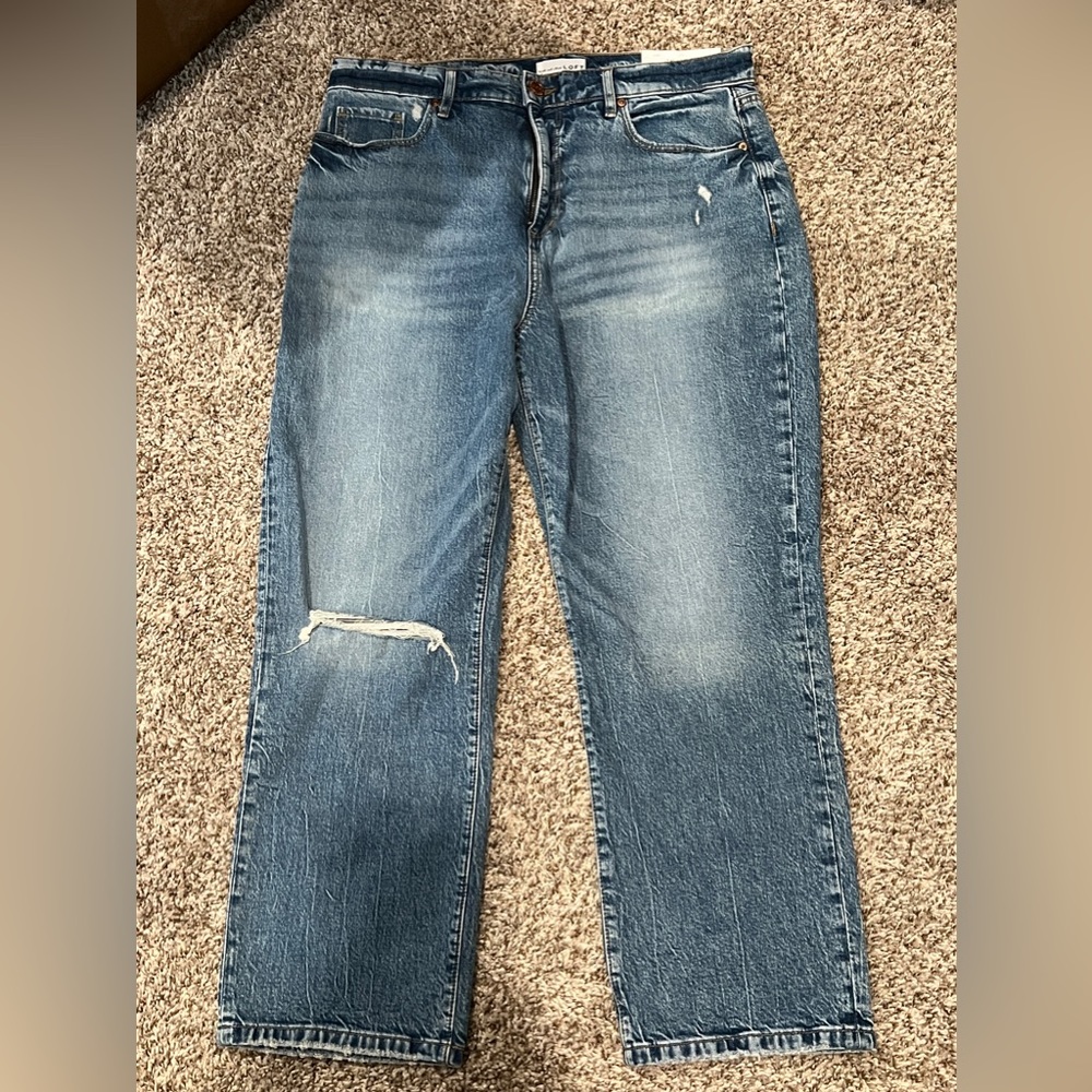 Loft high raise straight jeans